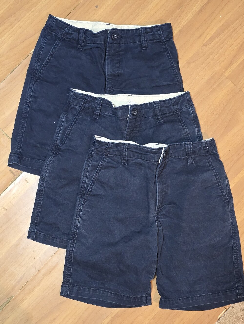 GAP Navy Blue Kids Shorts Trio - Classic Chino Style
